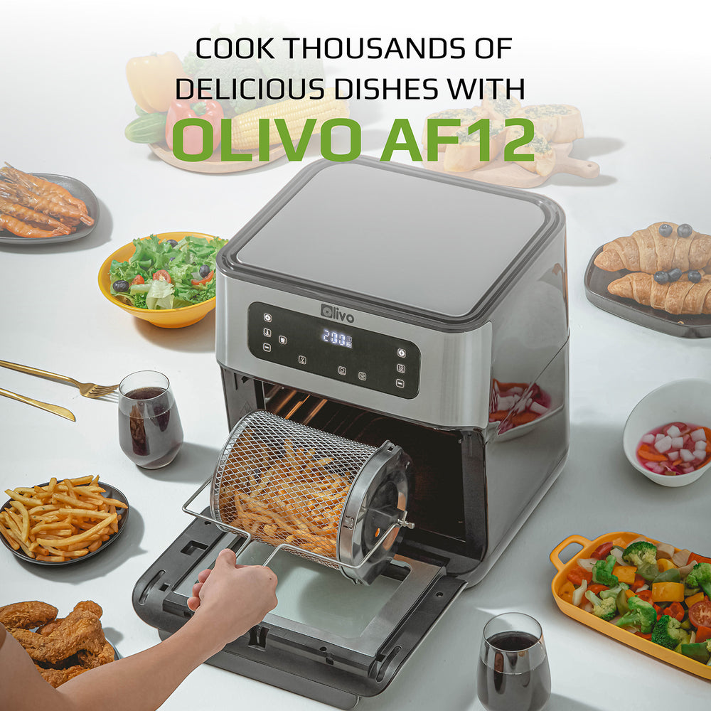 OLIVO AF12 Air Fryer - 08 Preset Functions - 12L Capacity - 1800W Power