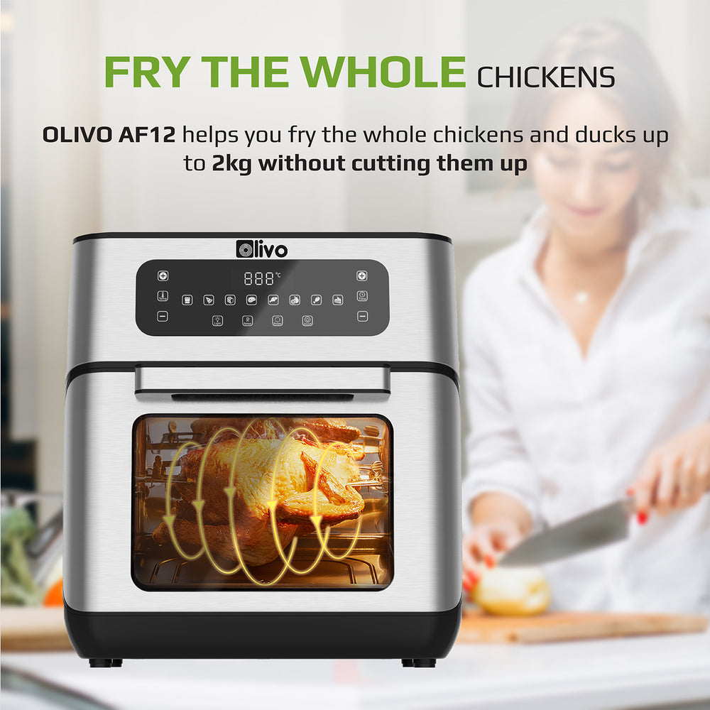 OLIVO AF12 Air Fryer - 08 Preset Functions - 12L Capacity - 1800W Power