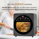 OLIVO AF15 Air Fryer - 16 Preset Functions - 15L Capacity - 2000W Power