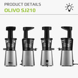 OLIVO SJ210 Slow Juicer - Squeeze Out Up To 98%- Multi-purpose Fruit And Vegetable Juicer