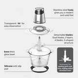 OLIVO FC21 Multifunctional Food Chopper - Capacity 2.1L - Power 500W