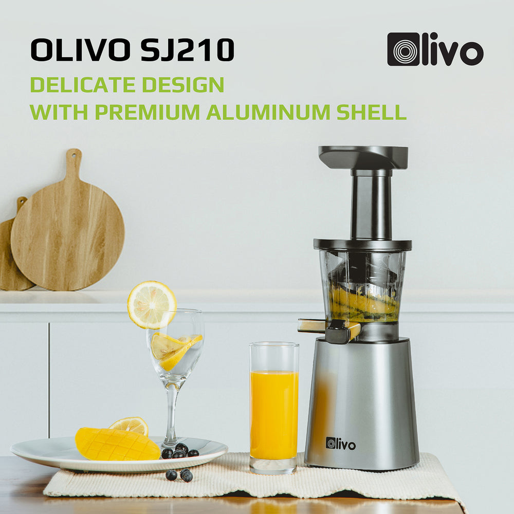 OLIVO SJ210 Slow Juicer - Squeeze Out Up To 98%- Multi-purpose Fruit And Vegetable Juicer