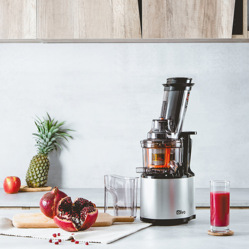 OLIVO SJ200 Multifunction Slow Juicer - Squeeze Out Up To 98% - Slow Speed 39 rpm - Easy to Clean