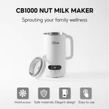 OLIVO CB1000 Nut Milk Maker - Smoothie Blender - Soup Maker, 35 Oz & 120 V, 9 functions, 304 stainless steel, safety sensor