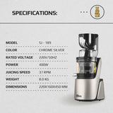 OLIVO SJ189 Premium Slow Juicer - Squeeze Fruits and Vegetables - Make Ice Cream - 10 Years