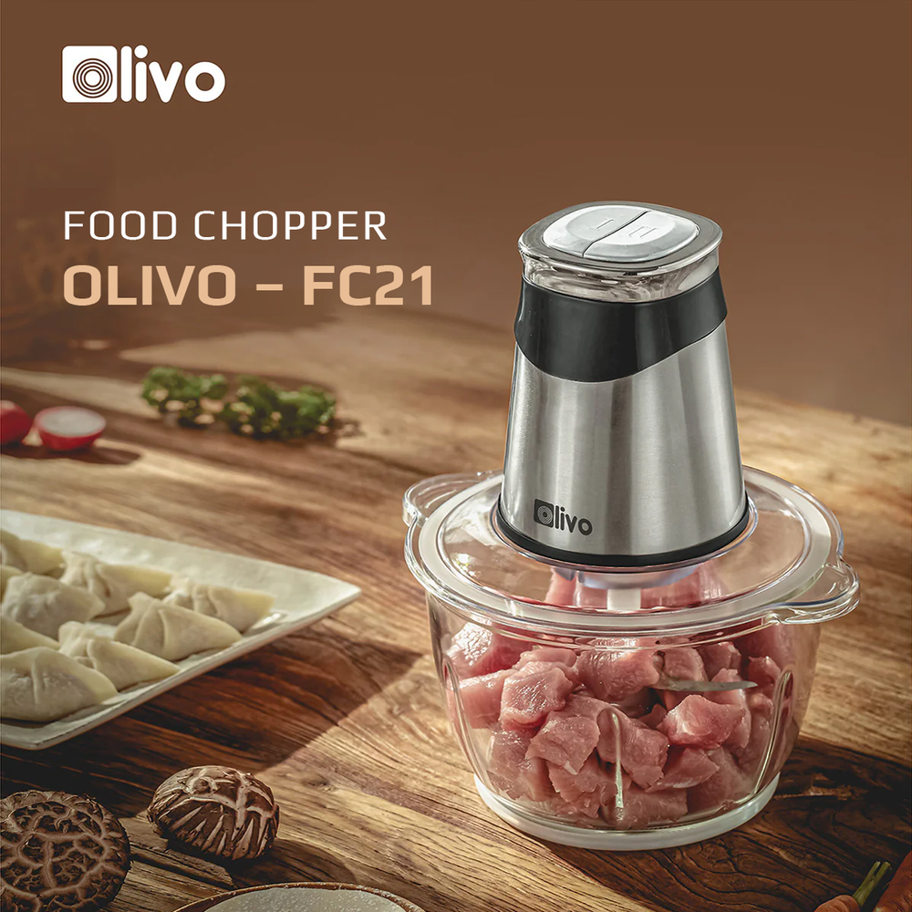 OLIVO FC21 Multifunctional Food Chopper - Capacity 2.1L - Power 500W