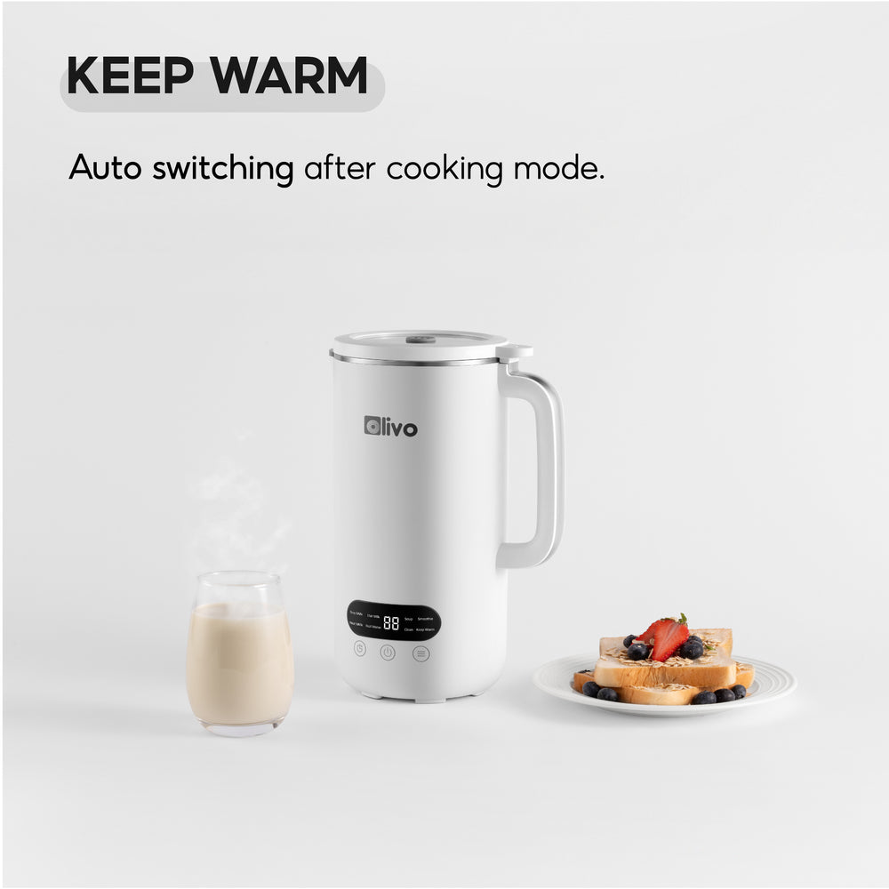 OLIVO CB1000 Nut Milk Maker - Smoothie Blender - Soup Maker, 35 Oz & 120 V, 9 functions, 304 stainless steel, safety sensor