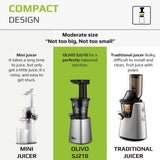 OLIVO SJ210 Slow Juicer - Squeeze Out Up To 98%- Multi-purpose Fruit And Vegetable Juicer