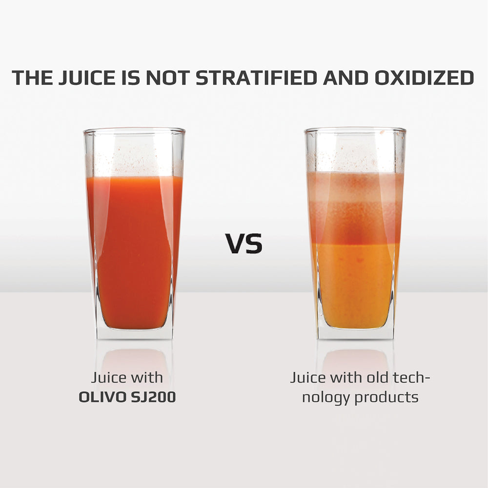 OLIVO SJ200 Multifunction Slow Juicer - Squeeze Out Up To 98% - Slow Speed 39 rpm - Easy to Clean