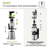 OLIVO SJ210 Slow Juicer - Squeeze Out Up To 98%- Multi-purpose Fruit And Vegetable Juicer