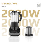 OLIVO CB20 Multifunctional Cooking Blender - Lowest noise - Absolute anti-spill - Cleaning and disinfection - Ceramic non-stick