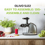 OLIVO SJ22 Horizontal Slow Juicer - Squeeze Vegetables Without Worrying About Being Stuck - Squeeze Out - Easy To Clean