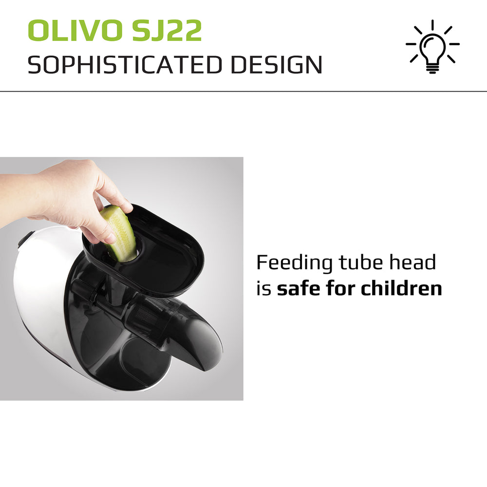 OLIVO SJ22 Horizontal Slow Juicer - Squeeze Vegetables Without Worrying About Being Stuck - Squeeze Out - Easy To Clean