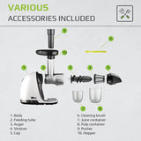 OLIVO SJ22 Horizontal Slow Juicer - Squeeze Vegetables Without Worrying About Being Stuck - Squeeze Out - Easy To Clean