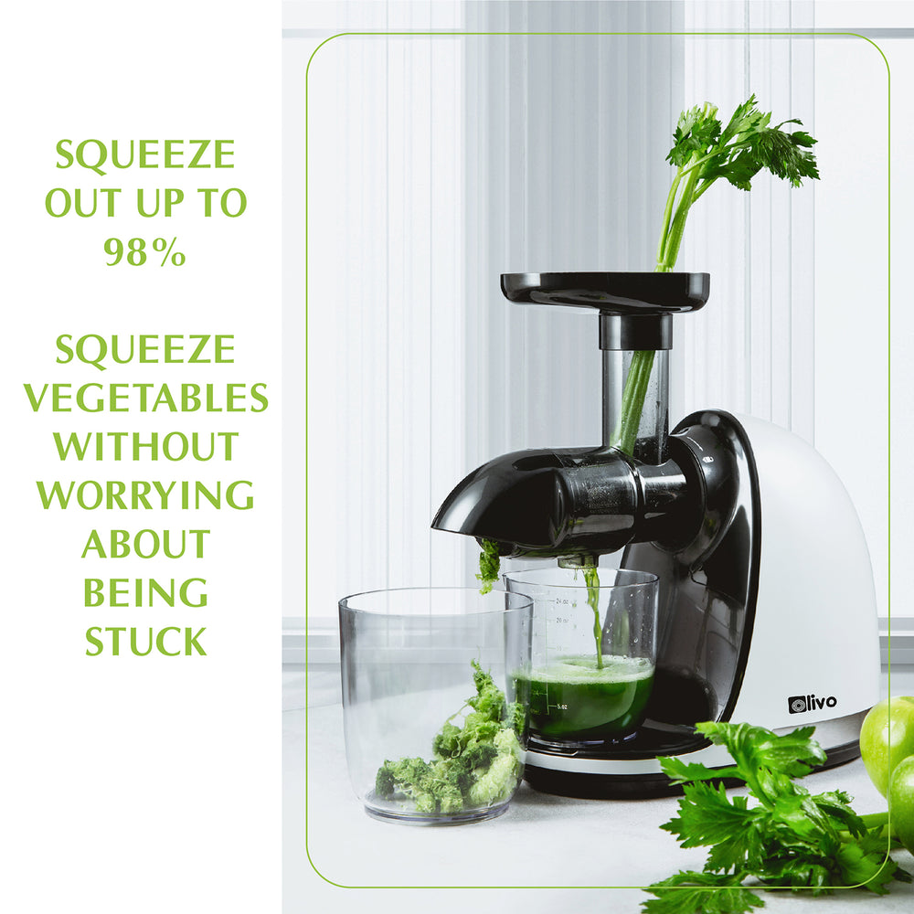 OLIVO SJ22 Horizontal Slow Juicer - Squeeze Vegetables Without Worrying About Being Stuck - Squeeze Out - Easy To Clean